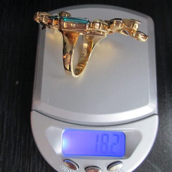 💍🦚 ERICKSON BEAMON ROCKS Cocktail Ring Size 7 - Picture 14 of 15